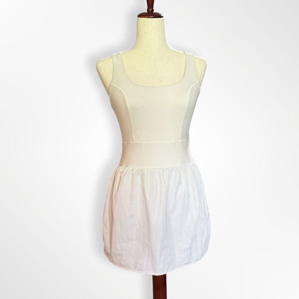 Forever21 White Athletic Romper Dress , M Flare Tennis Dress Cross Strap Skort